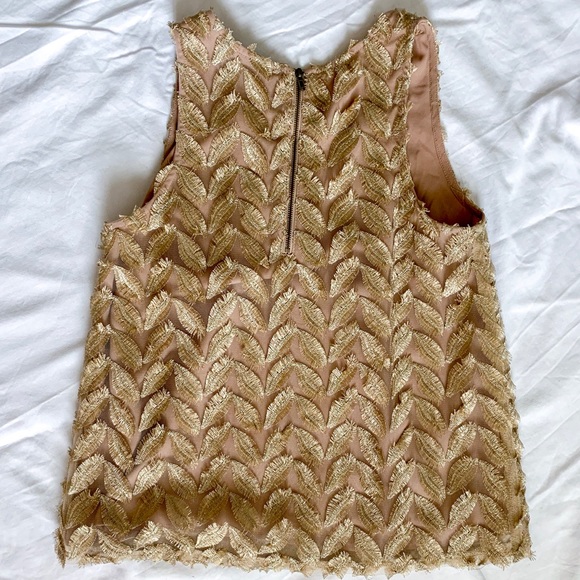 Gold Textured Tank by Sunday In Brooklyn - Picture 3 of 3